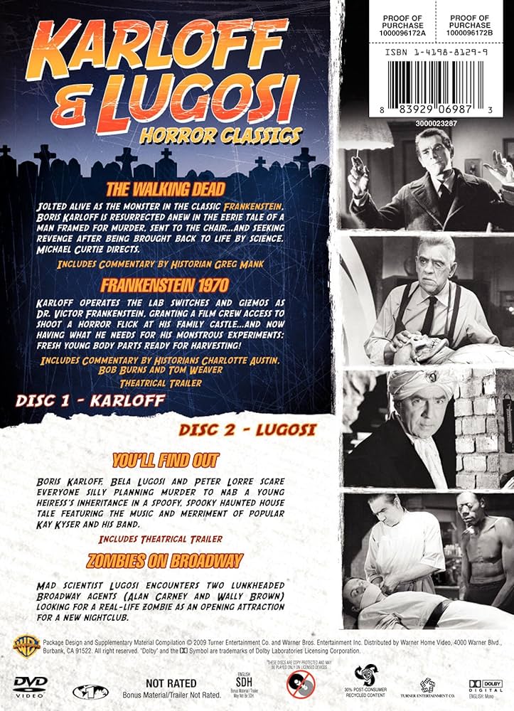 Amazon.com: Karloff & Lugosi Horror Classics (The Walking